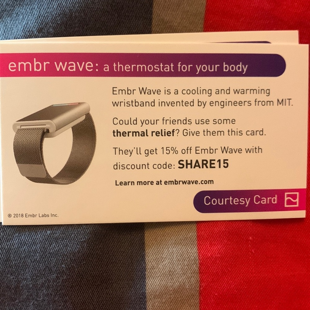 Embr wave thermostat for your body